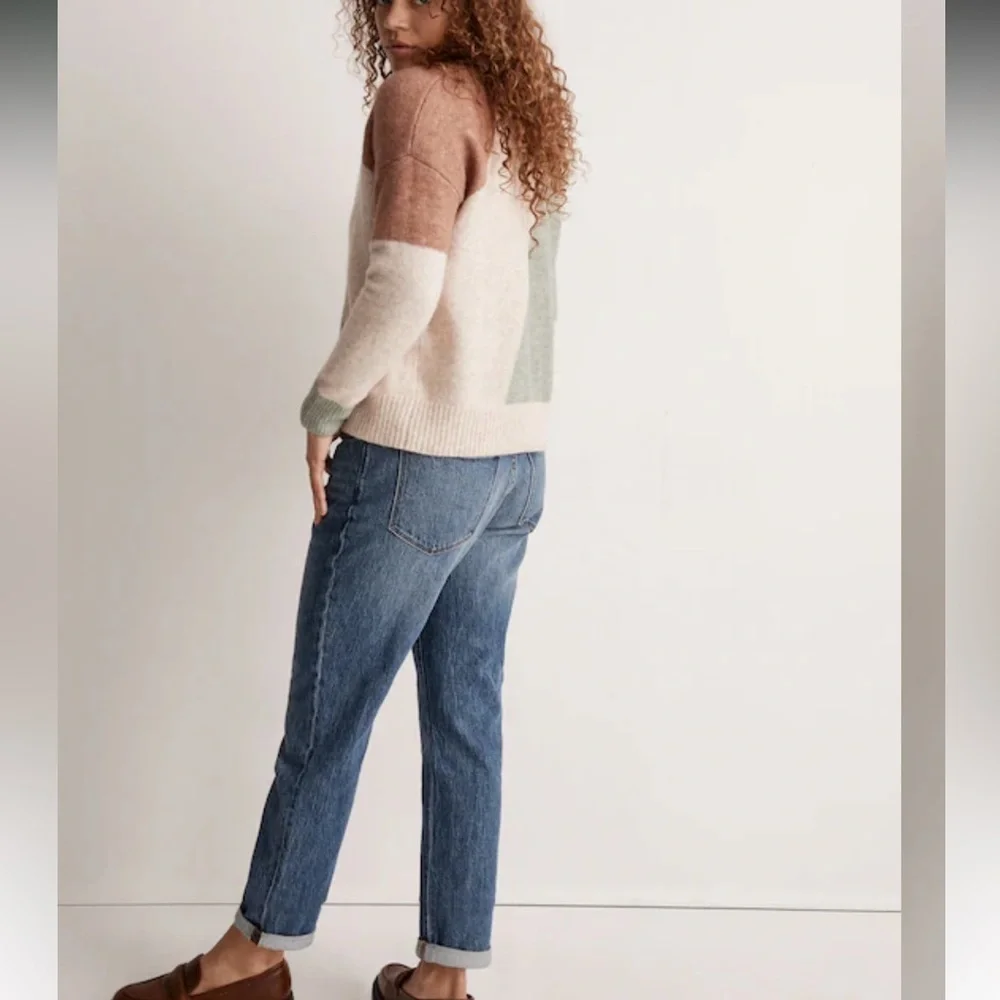 Madewell Cedarbrook Pullover Sweater in Colorblock- Size XS